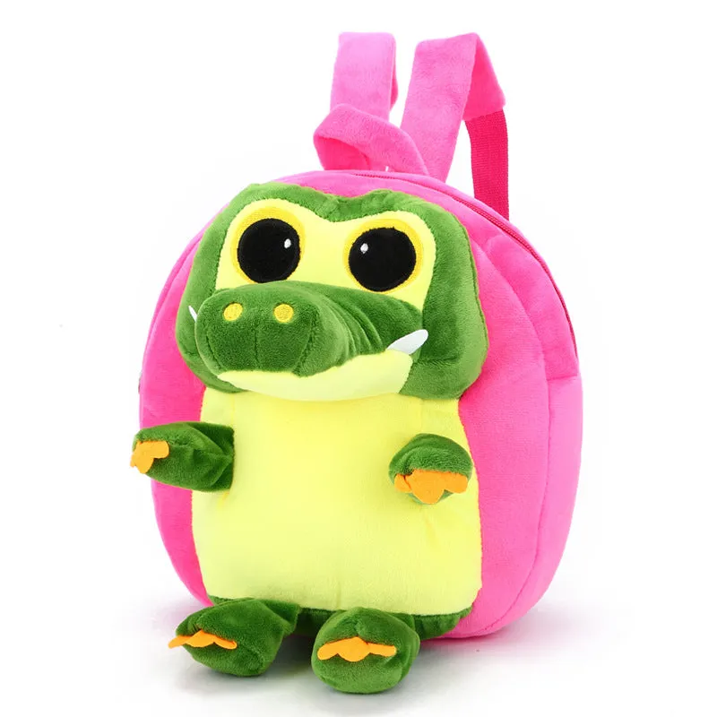 red Children's shoulder bag small crocodile plush backpack