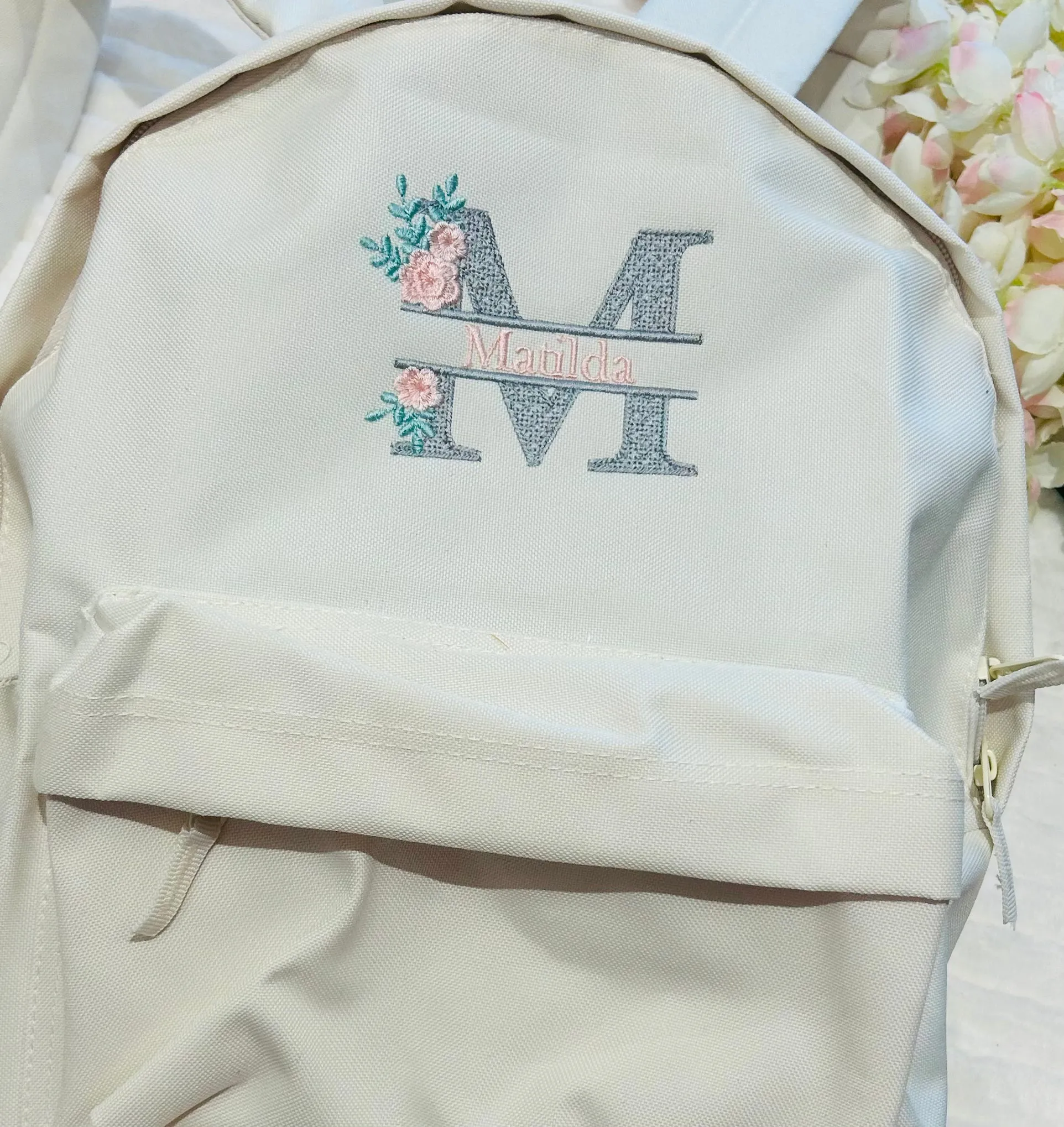 Sage Green Personalised backpacks