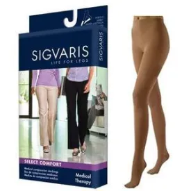 Select Comfort Pantyhose, 20-30, Small, Short, Closed, Suntan