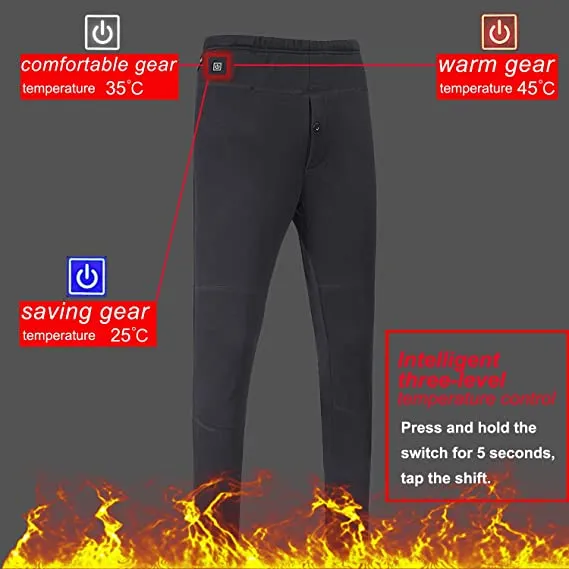 Sidiou Group Anniou Intelligent USB Heating Pants Electric Heated Warm Pants Casual Sport Pants Plus Velvet Carbon Fiber Electric Heated Trousers