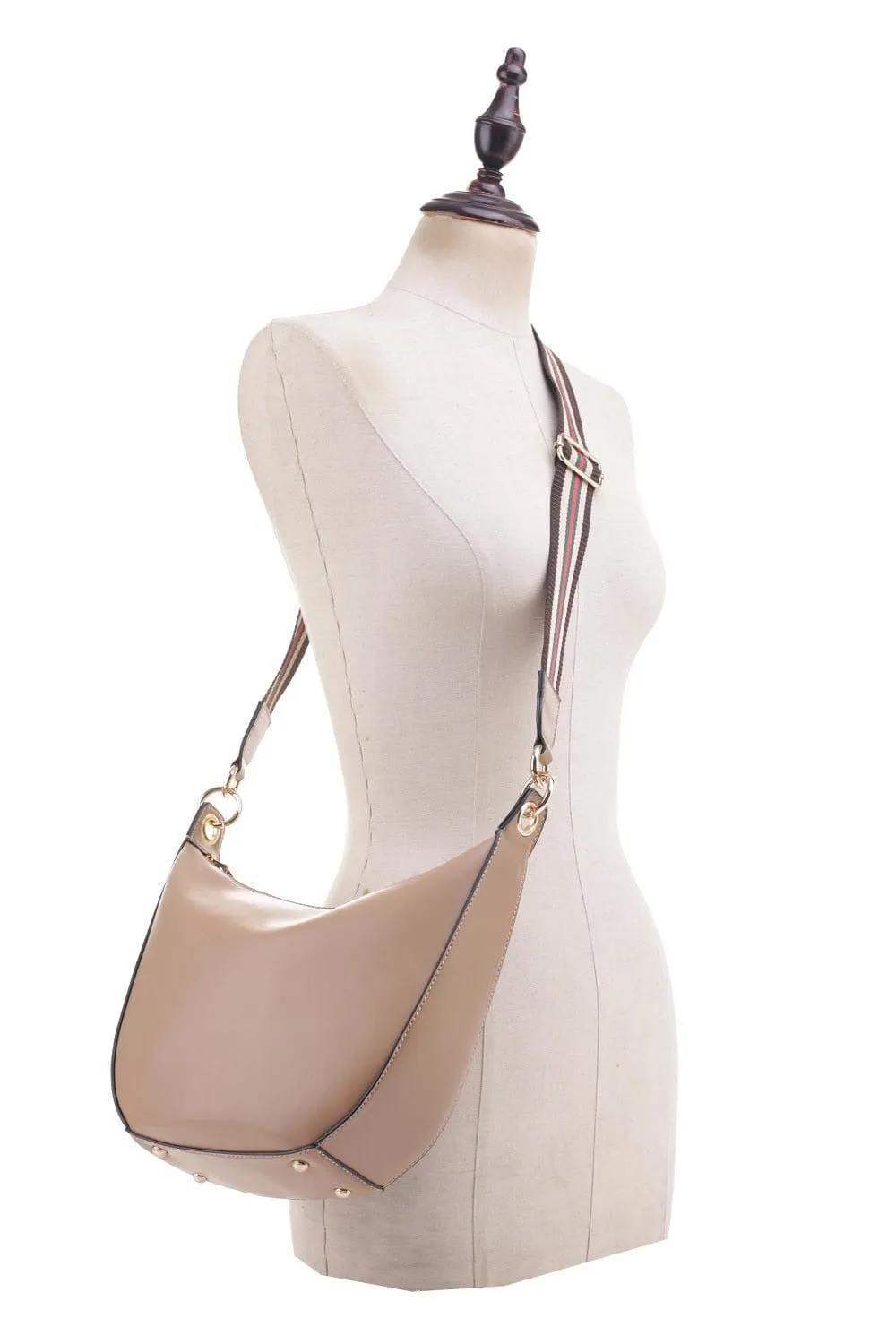 SJ20331 Half Moon Crossbody Bag w/ Guitar Strap