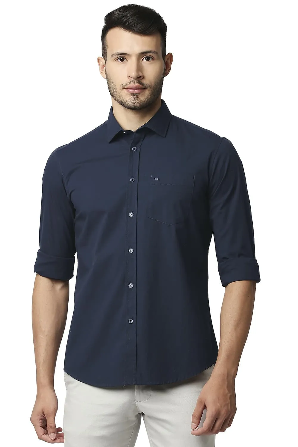 Slim Fit Cotton Poplin Stretch Shirt