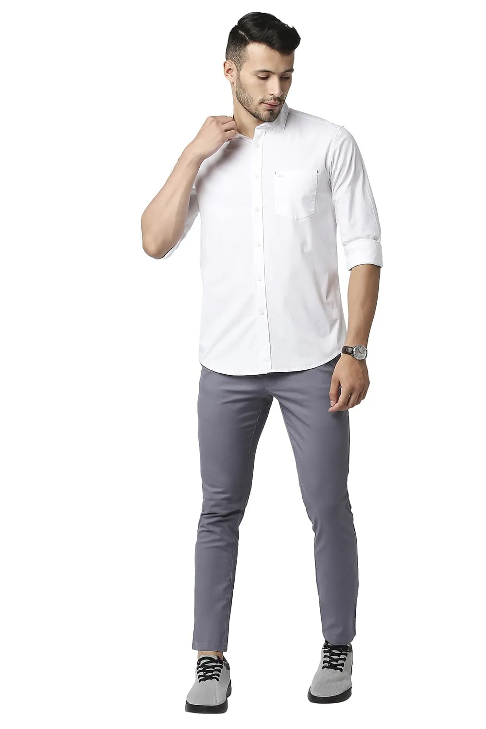 Slim Fit Cotton Poplin Stretch Shirt