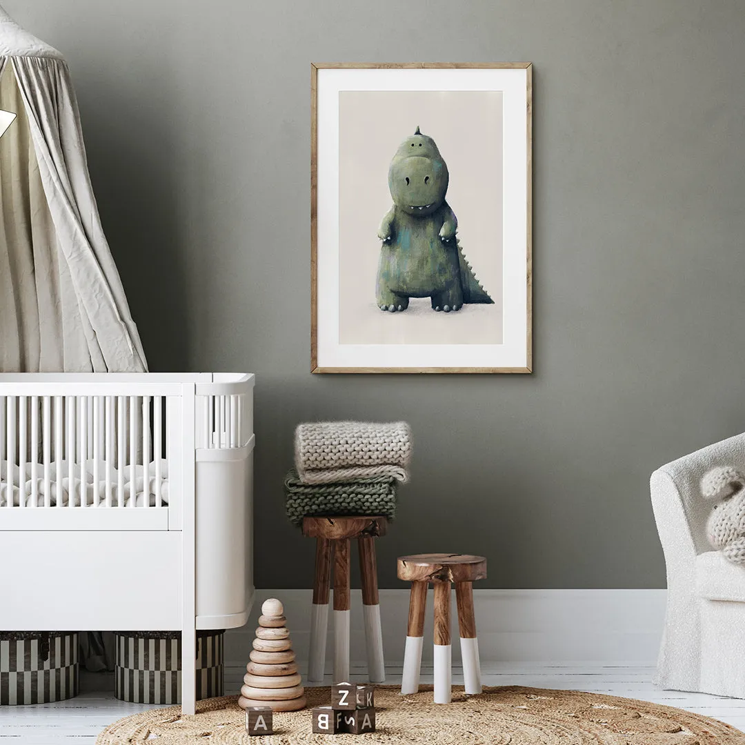 T-Rex Dinosaur Nursery Print