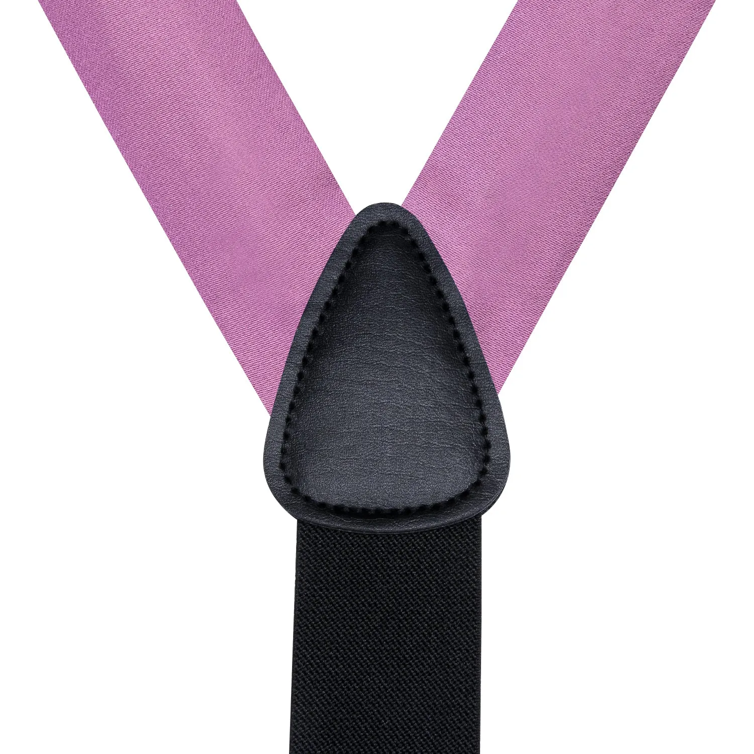 Ties2you Solid  Tie Violet Purple Y Back Brace Clip-On Men's Suspender With Bow Tie Set