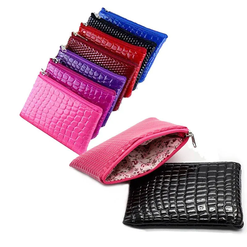 Wholesale Women Coin Purse,Clutch Wristlet , Ladies Wallets PU Leather Handbags, Coin bag Key Holder Small Women Bags Colorful