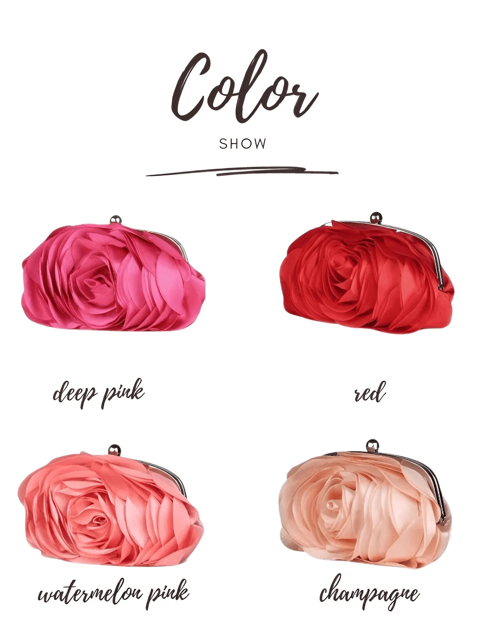 Women's Small Floral Satin Minaudière Purse