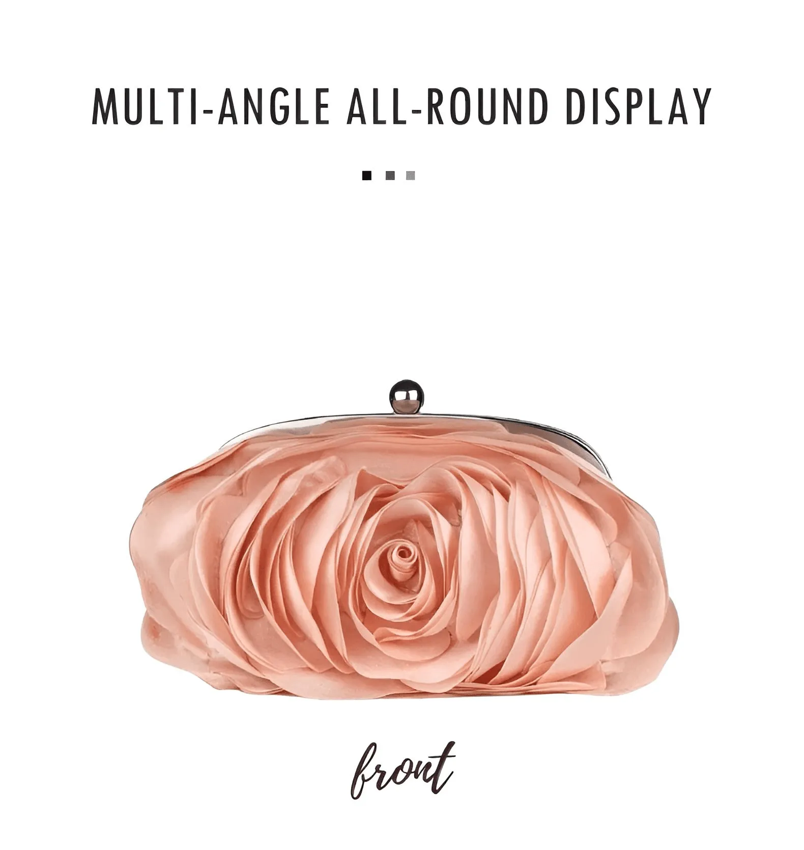 Women's Small Floral Satin Minaudière Purse