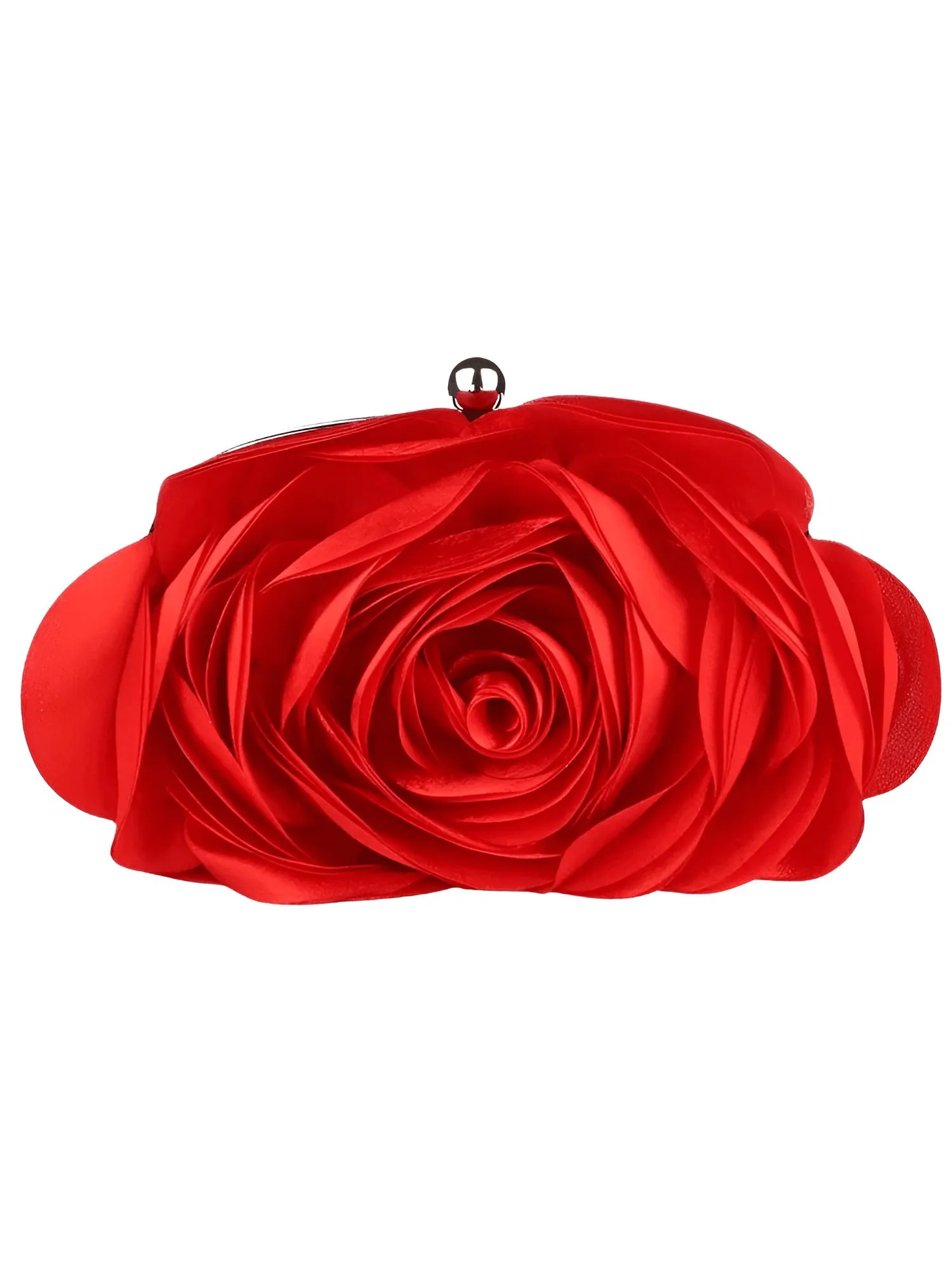 Women's Small Floral Satin Minaudière Purse