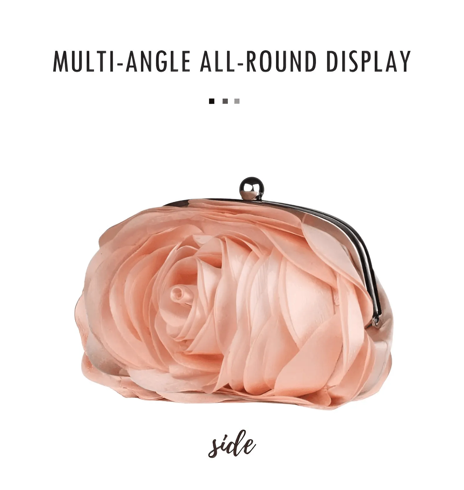 Women's Small Floral Satin Minaudière Purse