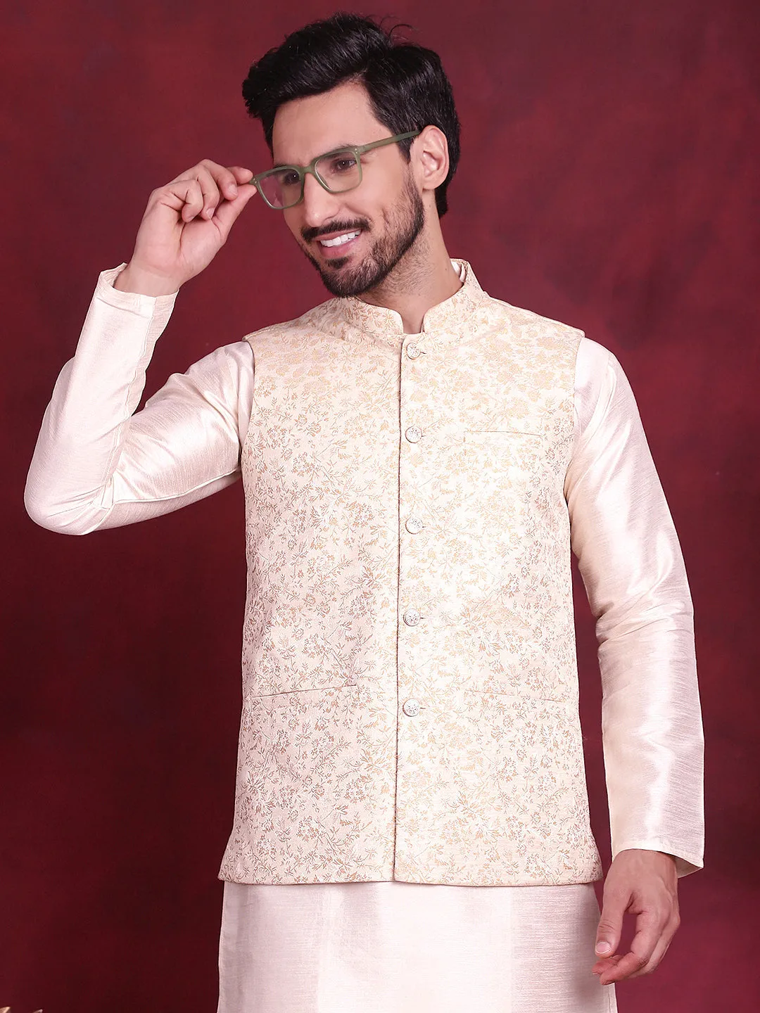 Woven Design Nehru Jacket