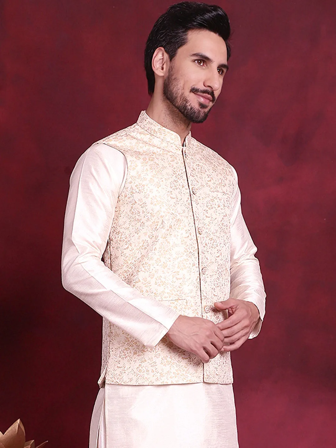 Woven Design Nehru Jacket