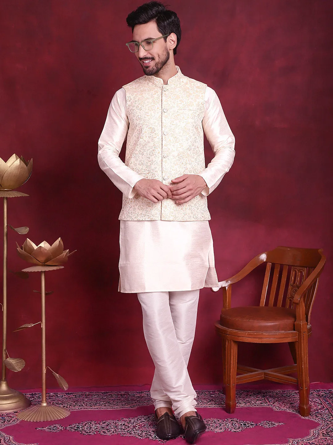 Woven Design Nehru Jacket