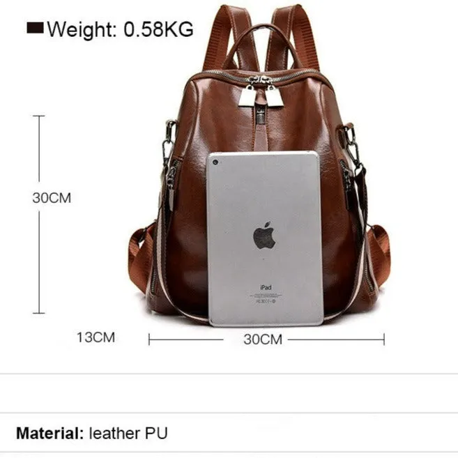 Youth Leather Backpacks for Teenage Girls