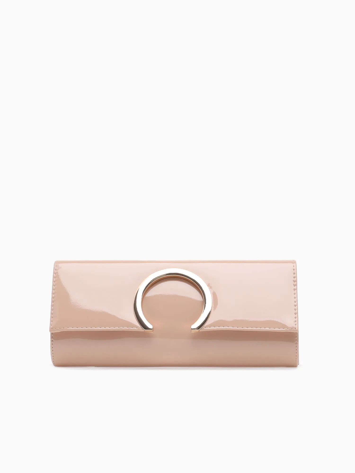 Zp10947 Clutch W Metal nude pt